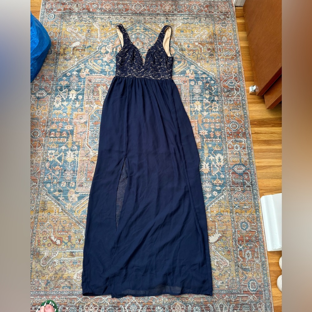 Trixxi Navy Lace Dress